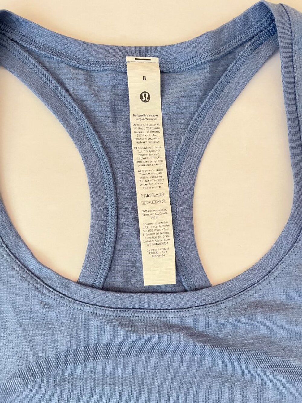 NWT Lululemon Swiftly Tech Racerback Tank Top 2.0 *Waist Length 8 Purple/blue - Picture 2 of 5
